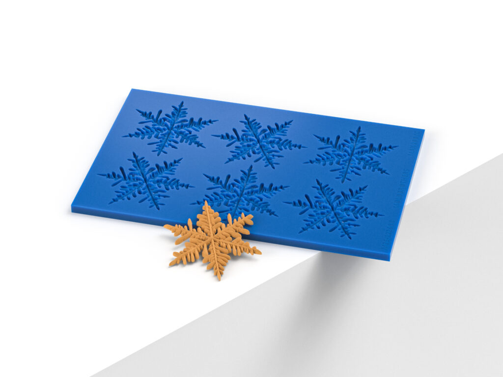 Realistic Snowflake Tuille Mold