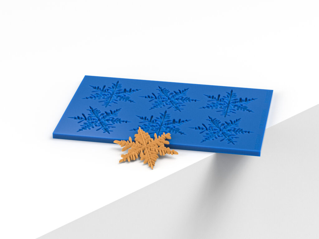 Realistic Snowflake Tuille Mold