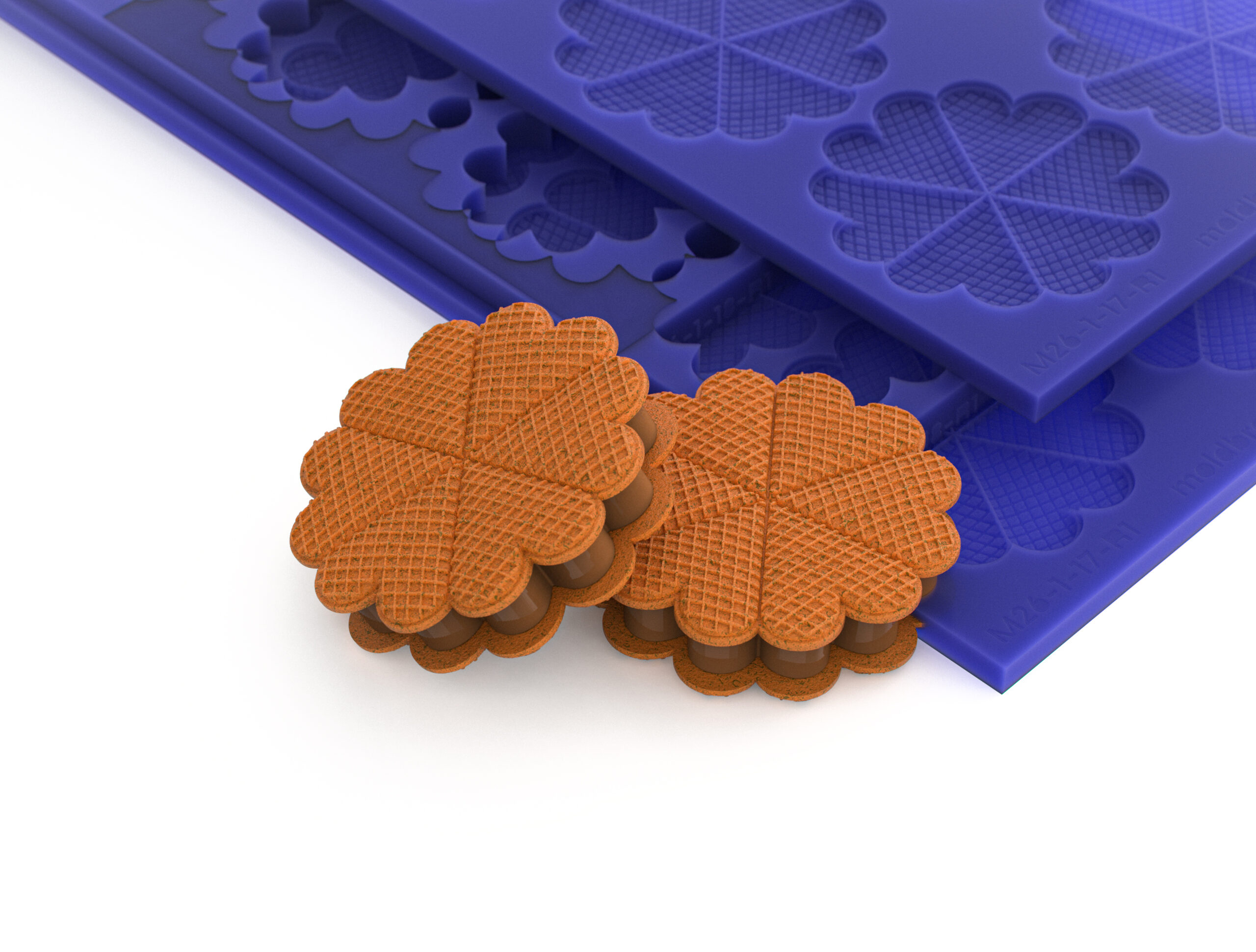 Realistic Waffle Molds Set