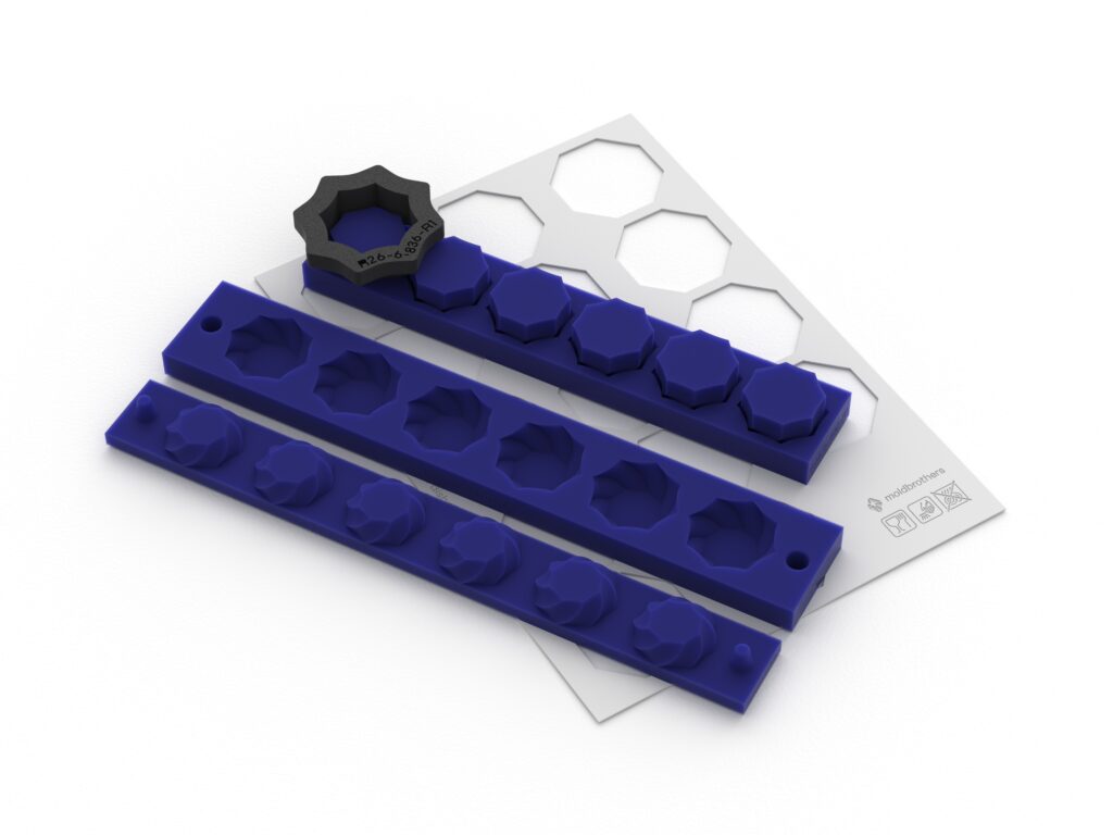 Tartelette mit Wirbelmuster, achteckig Molds